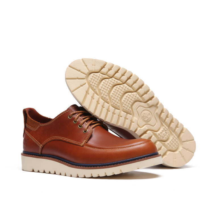 pas cher hommes timberland low fashion casual chaussures leatherwear rubber sole brown